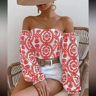 نیم تنه طرح دار برند shein